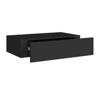 vidaXL Scaffale con Cassetti da Parete Nero 40x23,5x10 cm in MDF