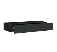vidaXL Scaffale con Cassetti da Parete Nero 60x23,5x10 cm in MDF