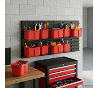 vidaXL Scaffale contenitore Nero e Rosso 77,5 x 2 x 39 cm
