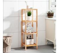 vidaXL Scaffale da Bagno 36x36x112 cm in Legno Massello di Noce