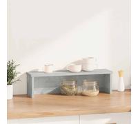 vidaXL Scaffale da Cucina Impilabile Grigio Cemento 50x15x16 cm