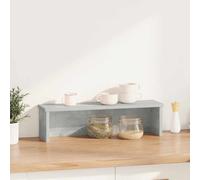 vidaXL Scaffale da Cucina Impilabile Grigio Cemento 60x15x16 cm