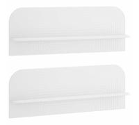 vidaXL Scaffale da parete 2 pz Bianco 102 x 13.5 x 37.5 cm
