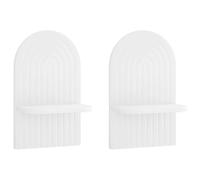 vidaXL Scaffale da parete 2 pz Bianco 23 x 13.5 x 37.5 cm