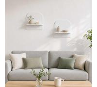 vidaXL Scaffale da parete 2 pz Bianco 41 x 13.5 x 37.5 cm