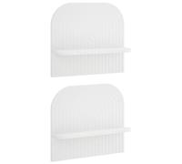 vidaXL Scaffale da parete 2 pz Bianco 41 x 13.5 x 37.5 cm