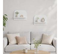 vidaXL Scaffale da parete 2 pz Bianco 60 x 13.5 x 37.5 cm