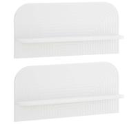 vidaXL Scaffale da parete 2 pz Bianco 80.5 x 13.5 x 37.5 cm