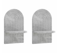 vidaXL Scaffale da parete 2 pz Grigio Cemento 23 x 13,5 x 37,5 cm