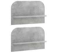 vidaXL Scaffale da parete 2 pz Grigio Cemento 60 x 13.5 x 37.5 cm