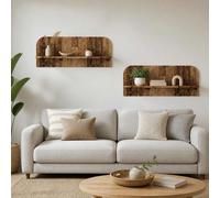vidaXL Scaffale da parete 2 pz Legno antico 102 x 13.5 x 37.5 cm