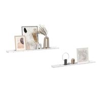 vidaXL Scaffale da parete 2 pz Marmo Bianco 100 x 9 x 3 cm