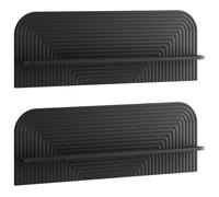 vidaXL Scaffale da parete 2 pz Nero 102 x 13,5 x 37,5 cm