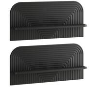 vidaXL Scaffale da parete 2 pz Nero 80,5 x 13,5 x 37,5 cm