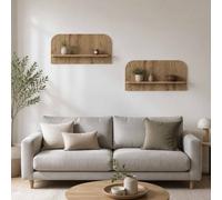 vidaXL Scaffale da parete 2 pz Rovere Artigianale