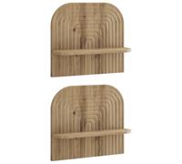 vidaXL Scaffale da parete 2 pz Rovere Artigianale 41 x 13.5 x 37.5 cm