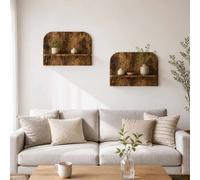 vidaXL Scaffale da parete 2 pz Rovere Fumo 60 x 13.5 x 37.5 cm