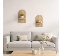 vidaXL Scaffale da parete 2 pz Rovere Sonoma 23 x 13.5 x 37.5 cm