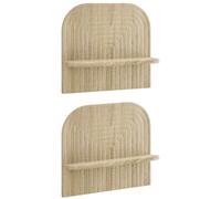 vidaXL Scaffale da parete 2 pz Rovere Sonoma 41 x 13,5 x 37,5 cm