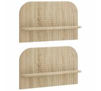 vidaXL Scaffale da parete 2 pz Rovere Sonoma 60 x 13,5 x 37,5 cm
