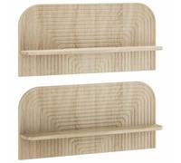 vidaXL Scaffale da parete 2 pz Rovere Sonoma 80.5 x 13.5 x 37.5 cm
