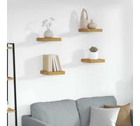 vidaXL Scaffale da Parete 4 PCS Beige 23 x 23,5 x 4 cm, Mensola a Parete Elegante e Rettangolare per Soggiorno, Design Moderno per organizzare la casa, Decorazione Interna duratura, Soluzione salvasp