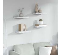 vidaXL Scaffale da Parete 4 PCS Marmo Bianco 40 x 23,5 x 4 cm, Mensola a Parete Elegante e Rettangolare per Soggiorno, Design Moderno per organizzare la casa, Decorazione Interna duratura, Soluzione