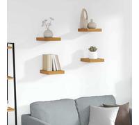 vidaXL Scaffale da parete 4 pz Marrone 23 x 23,5 x 3,8 cm