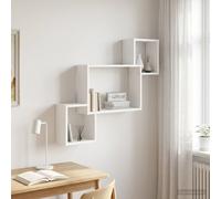 vidaXL Wandplank Muurmontage Wit 91,5 x 15 x 76 cm Bewerkt hout