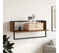 vidaXL Wandplank Muurmontage Oud hout 65 x 25 x 30 cm metaal PB