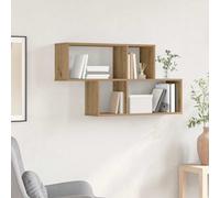 vidaXL Mensola da parete Rovere artigianale 100 x 20 x 53 cm, legno multistrato, marrone