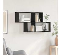 vidaXL Scaffale da parete A parete Nero Legno ingegnerizzato