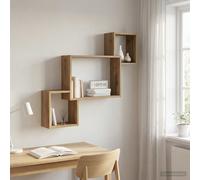 vidaXL Wandplank Muurmontage Artisanaal eiken 91,5 x 15 x 76 cm