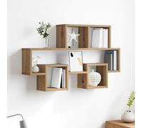 vidaXL Scaffale da parete A parete rovere artigianale 82 x 15 x 51 cm