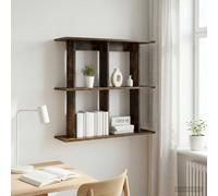 vidaXL Scaffale da parete A parete Rovere Fumo 100 x 20 x 75 cm