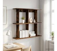 vidaXL Scaffale da parete A parete Rovere Fumo 80 x 20 x 75 cm