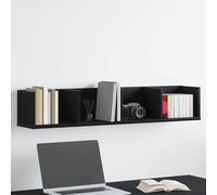 vidaXL Scaffale da parete A parete Rovere Nero 100 x 18 x 18 cm | Design intelligente che fa risparmiare spazio, Tanto spazio per le tue cose, Semplice e pulito con linee nette
