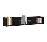 vidaXL Scaffale da parete A parete Rovere Nero 100 x 18 x 18 cm | Design intelligente che fa risparmiare spazio, Tanto spazio per le tue cose, Semplice e pulito con linee nette