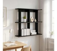 vidaXL Mensola da parete nera 100 x 20 x 75 cm, scaffale rettangolare moderno per soggiorno, grande conservazione, salvaspazio, facile da pulire, organizza la tua casa