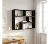 vidaXL Scaffale da parete da parete, nero, 95 x 20 x 69,5 cm, per soggiorno, moderno, rettangolare, salvaspazio, grande capacità, facile da pulire, decorativo, compatto