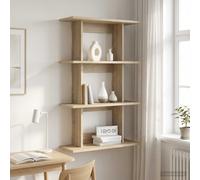 vidaXL Mensola da parete montata a parete, marrone, 56 x 20 x 90 cm, scaffale rettangolare moderno per soggiorno, grande conservazione, salvaspazio, facile da pulire, organizza la tua casa