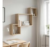 vidaXL Mensola da parete montata a parete, marrone, 91,5 x 15 x 76 cm, mensola rettangolare per soggiorno moderno, capiente, design salvaspazio, facile da pulire