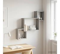 vidaXL Scaffale da parete A parete Sonoma grigio 91,5 x 15 x 76 cm