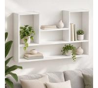 vidaXL Scaffale da parete Bianco 100 x 17 x 60 cm Legno ingegnerizzato