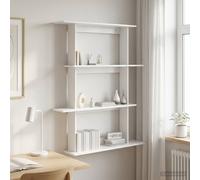 vidaXL Wandplank Wit 100 x 20 x 126 cm Bewerkt hout