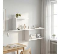 vidaXL Wandplank Wit 122 x 18 x 60 cm Bewerkt hout