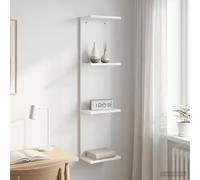 vidaXL Scaffale da parete Bianco 25 x 15 x 100 cm Legno ingegnerizzato