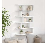 vidaXL Scaffale da parete Bianco 70 x 17 x 101 cm Legno ingegnerizzato
