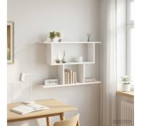 vidaXL Wandplank Wit 80 x 15 x 50,5 cm Bewerkt hout