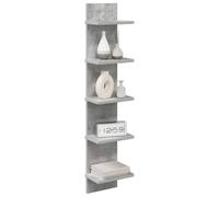vidaXL Scaffale da parete Grigio Cemento 22 x 15 x 100 cm, Scaffali da muro eleganti in legno ingegnerizzato, per un living moderno e organizzato, design minimalista